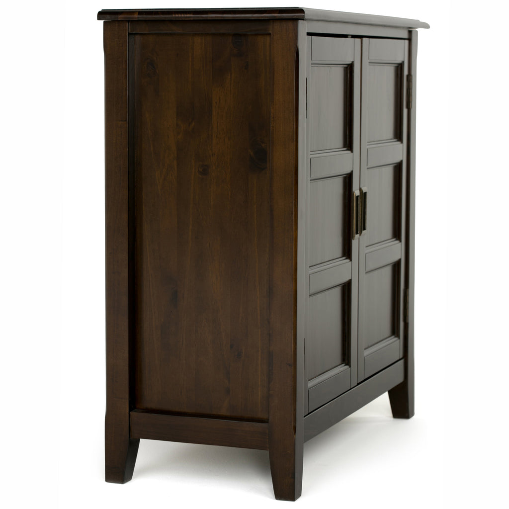 Burlington 30 Inch Wide Solid Wood Low Storage Cabinet in Mahogany