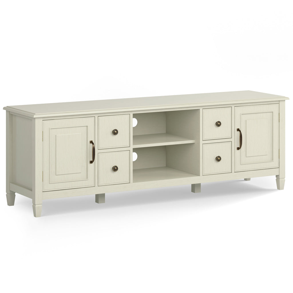Connaught 72 Inch Wide Solid Wood TV Stand in Antique