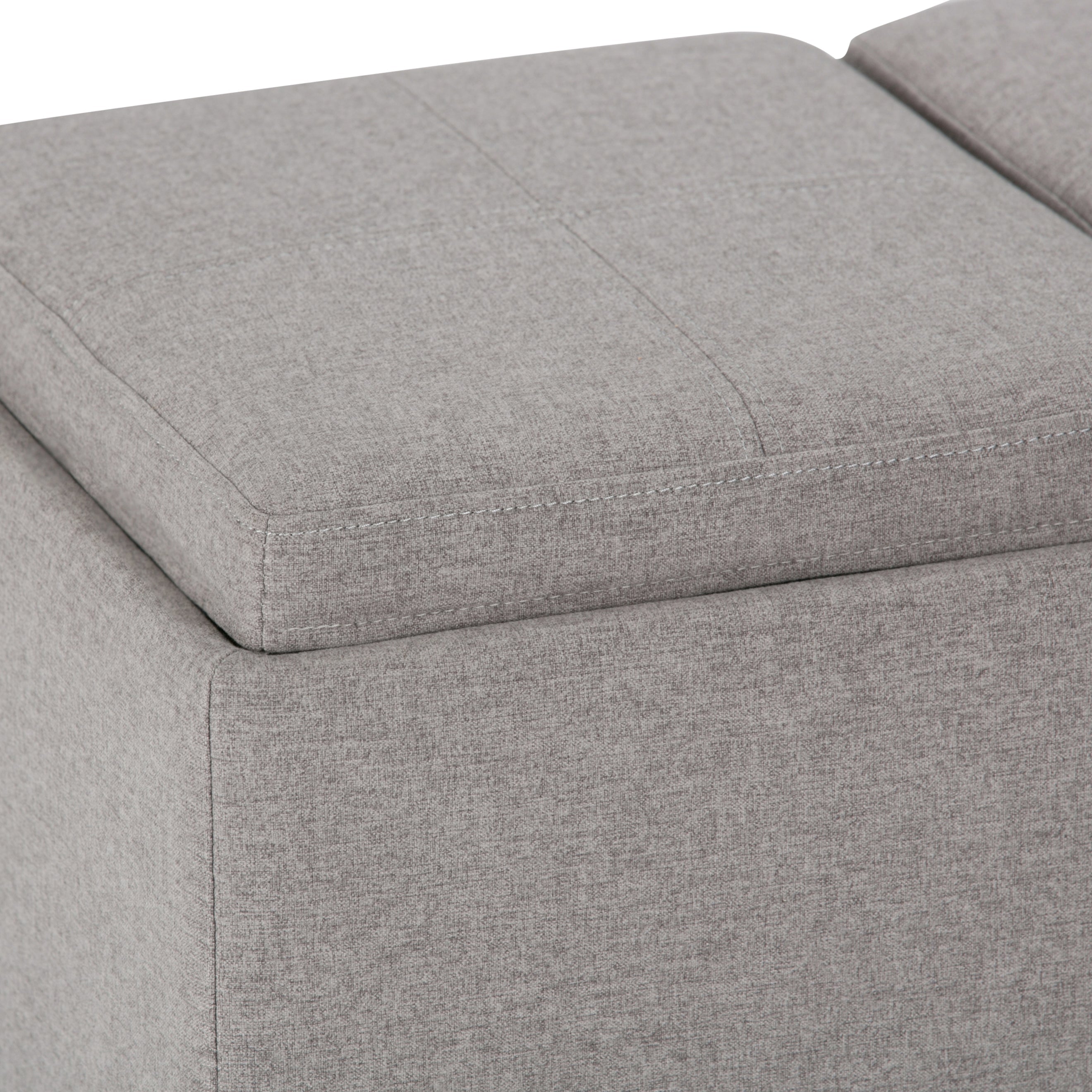 Avalon 42 Inch Wide Storage Ottoman in Cloud