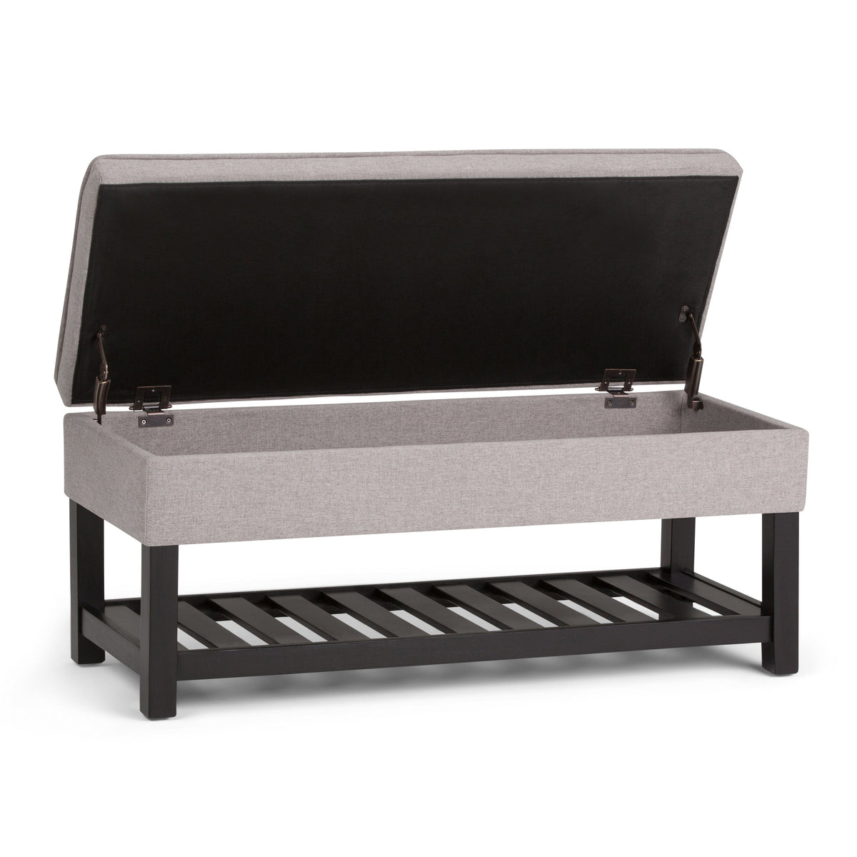 Cosmopolitan Storage Ottoman Bench with Open Bottom - Cloud