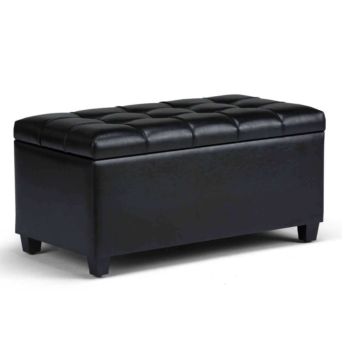 Sienna 33 Inch Wide Storage Ottoman Bench