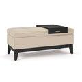 Oregon 42 Inch Wide Storage Ottoman Bench with Tray