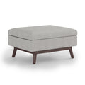 Owen 34 Inch Wide Coffee Table Storage Ottoman in Cloud