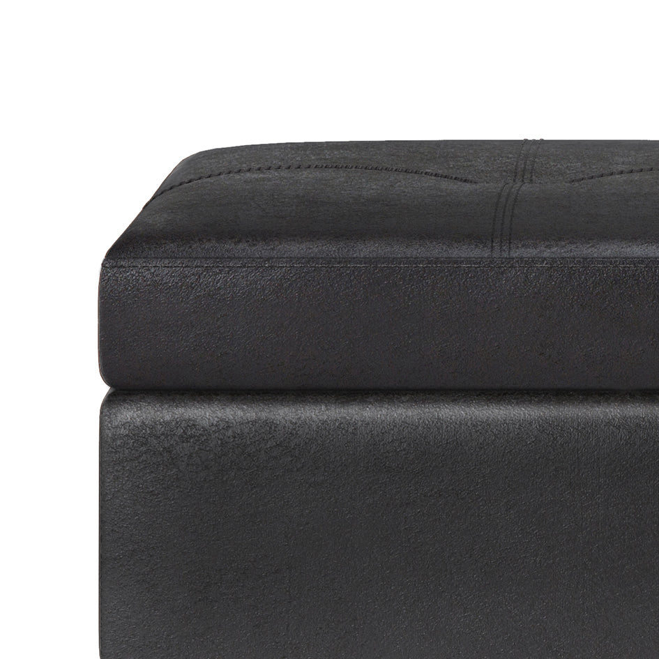 Oregon 42 Inch Wide Storage Ottoman Bench With Tray