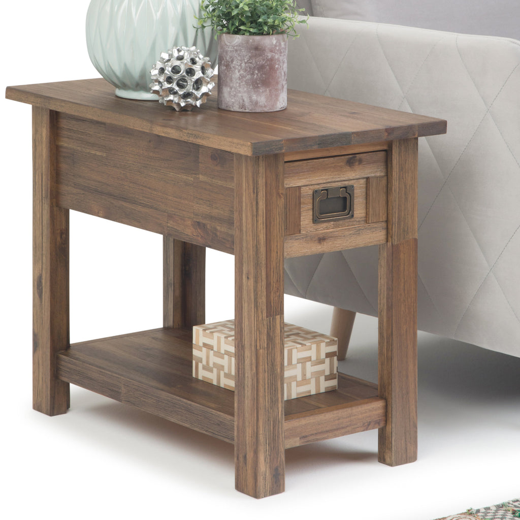 Monroe - Narrow Side Table - Rustic