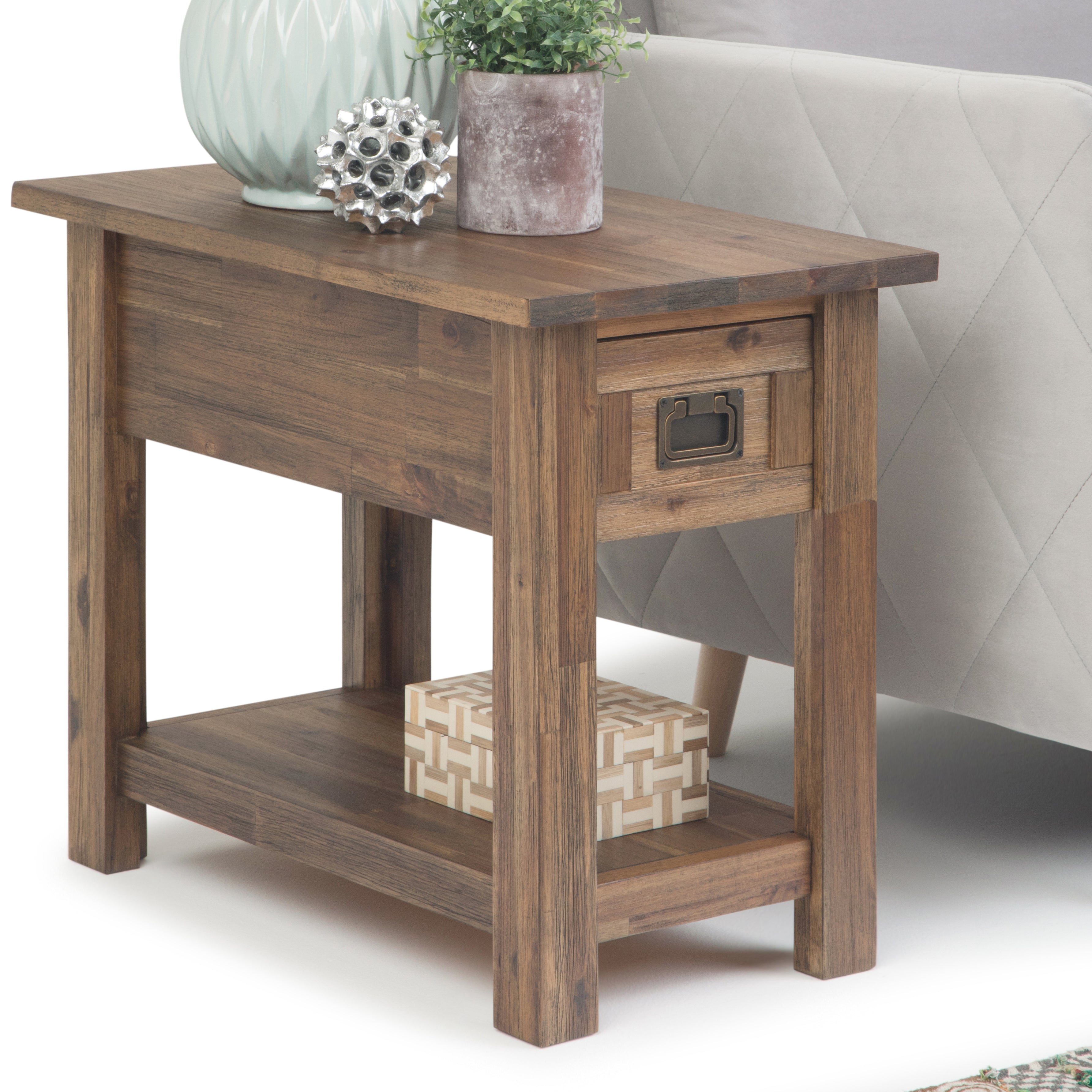 Monroe - Narrow Side Table - Rustic