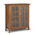 Acadian 39 Inch Wide Solid Wood Transitional Storage Cabinet in Light Golden