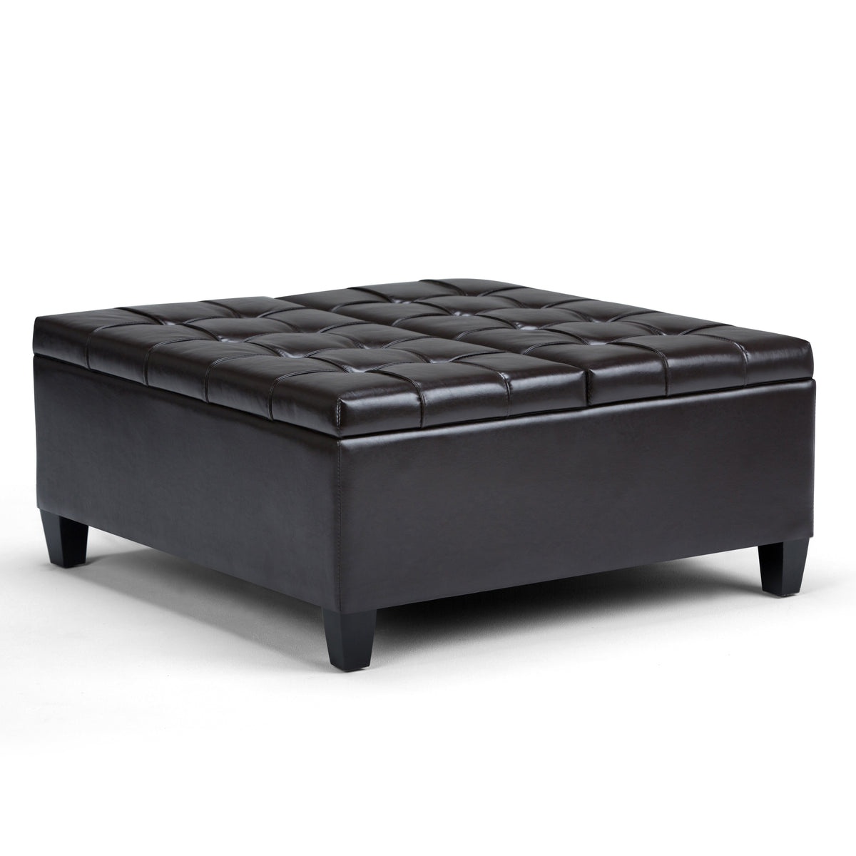 Harrison 36 Inch Wide Coffee Table Storage Ottoman in Tanners