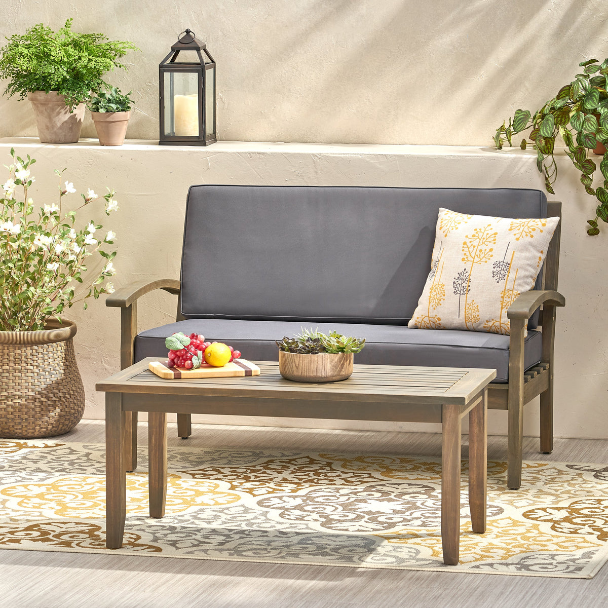 Peyton Love Seat + Coffee Table