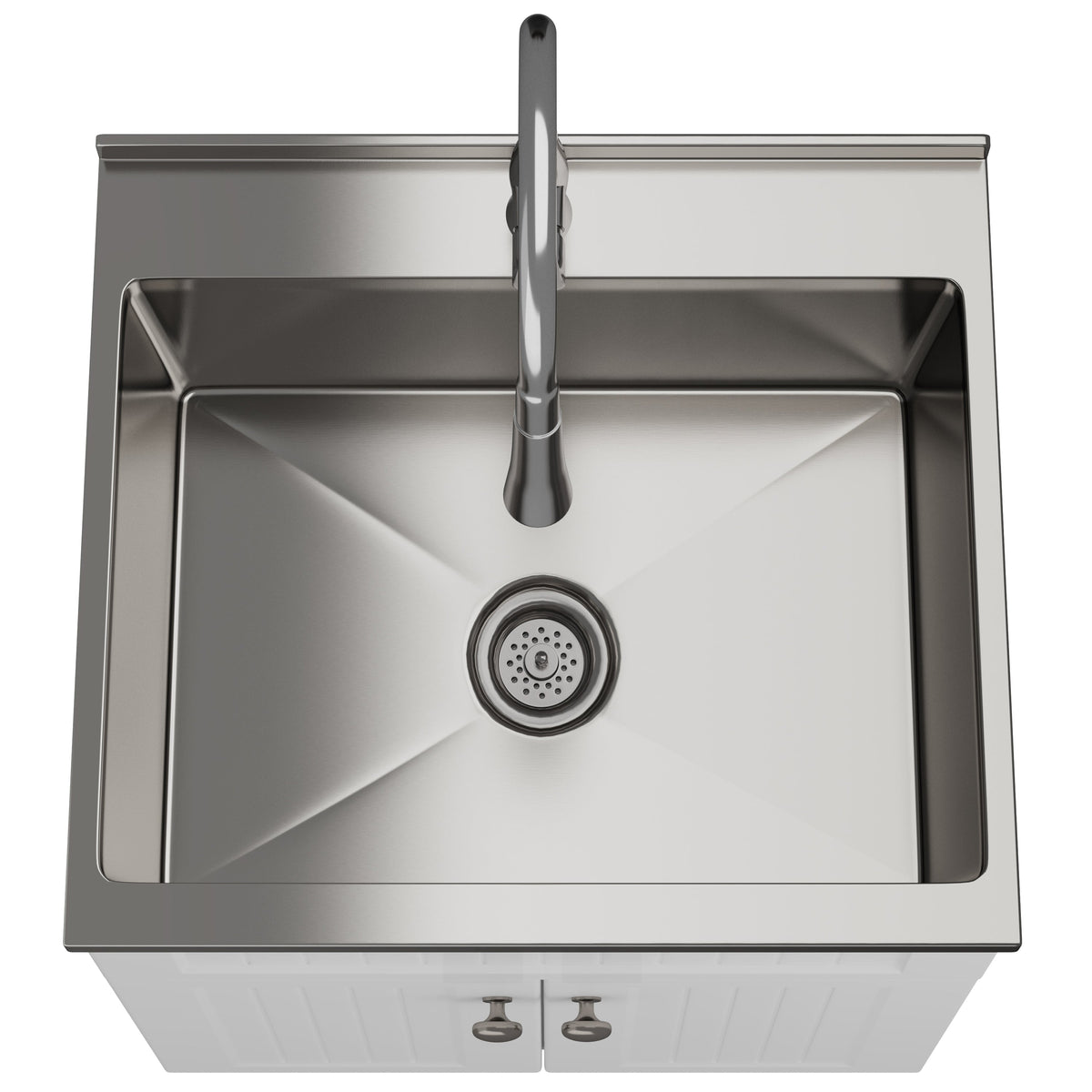 Beckham 24" Laundry Cabinet with Faucet and Stainless Steel Sink