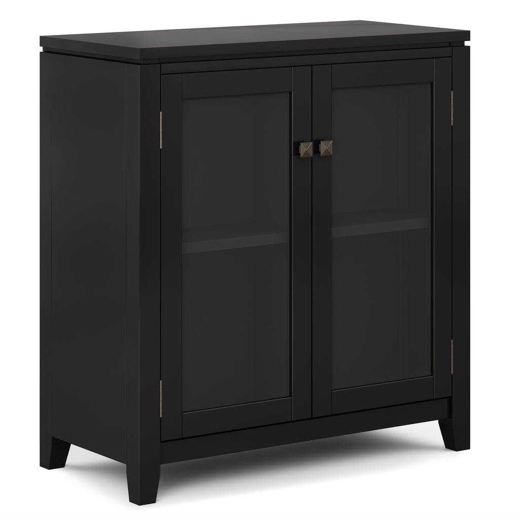 Cosmopolitan 30 Inch Wide Solid Wood Low Storage Cabinet