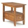 Warm Shaker Solid Wood 14 Inch Wide Side Table in Light Golden