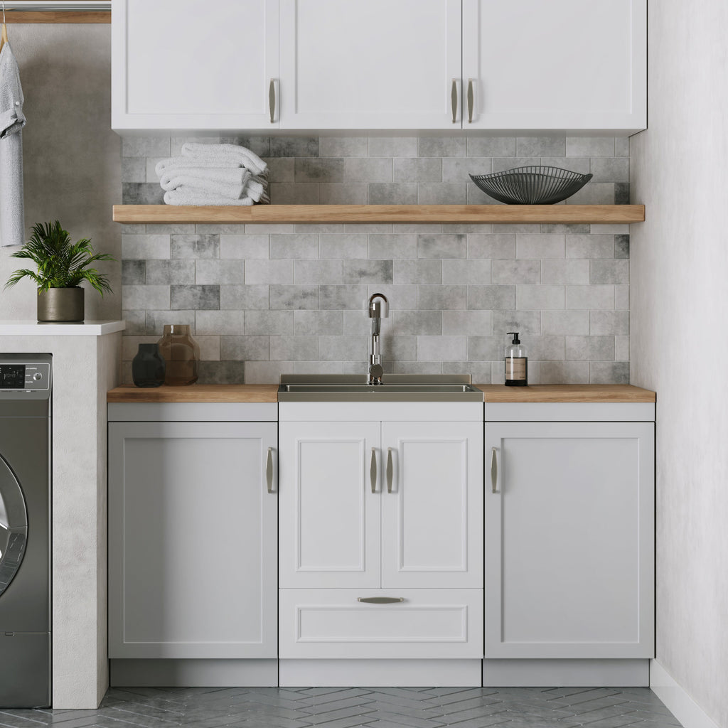 Cardinal - 24" Laundry Cabinet with Faucet and Stainless Steel Sink