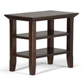 Acadian Solid Wood Narrow Side Table in Brunette