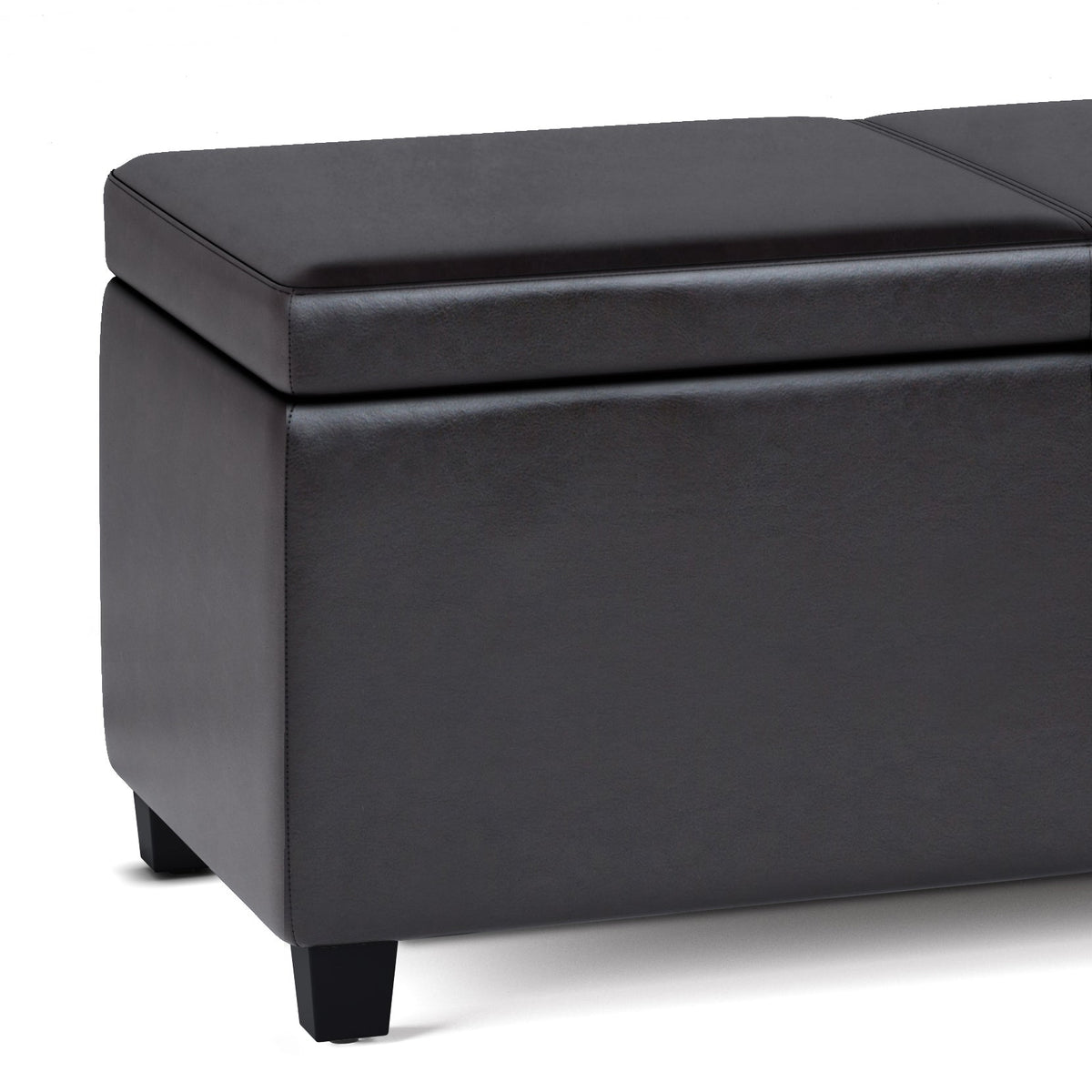 Avalon 54 Inch Wide Extra Large Storage Ottoman Bench in Tanners