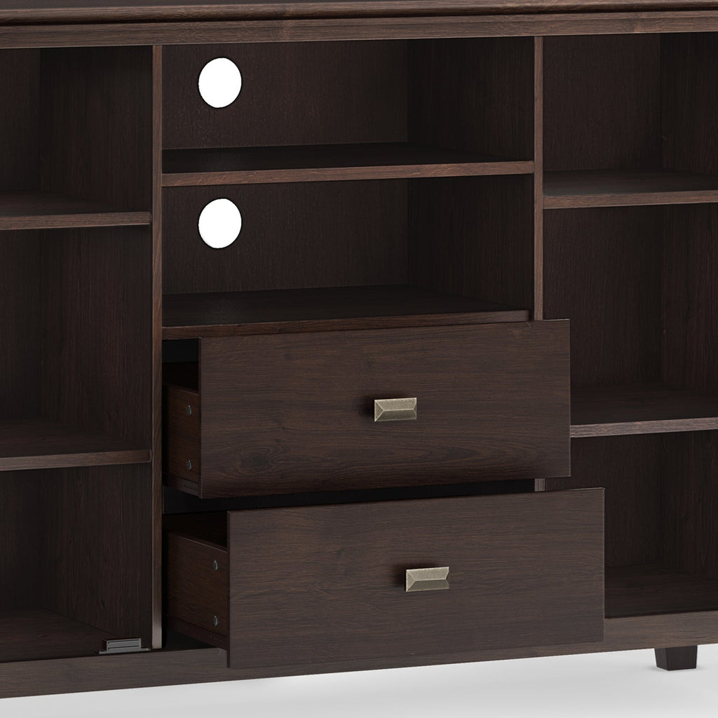 Artisan 53 Inch Wide Solid Wood Tall TV Stand