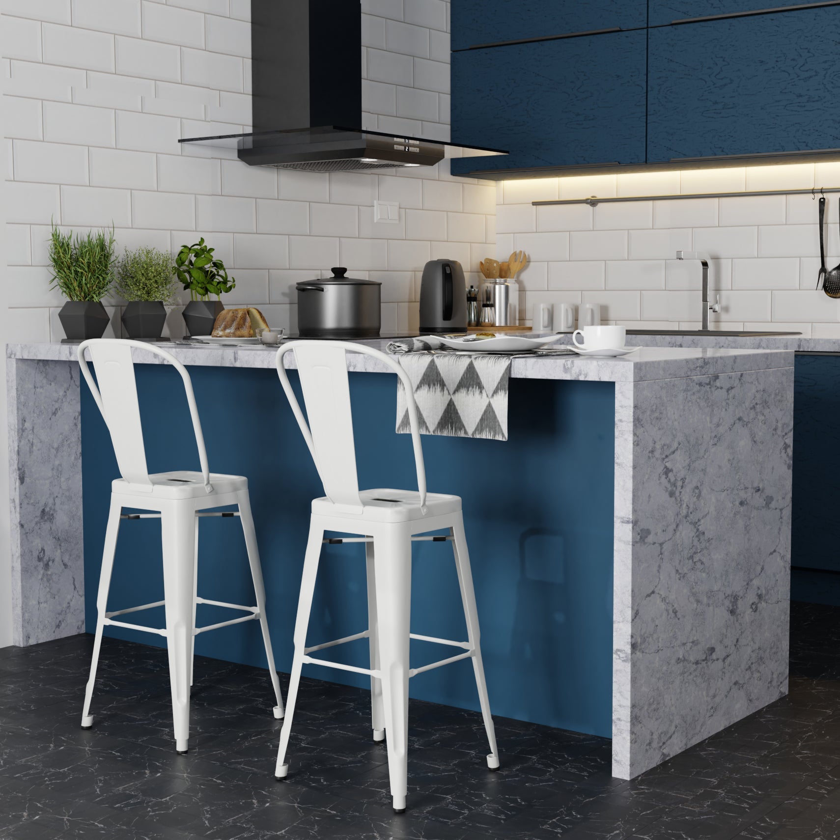 Fletcher - 24" Metal Counter Height Stool (Set of 2)