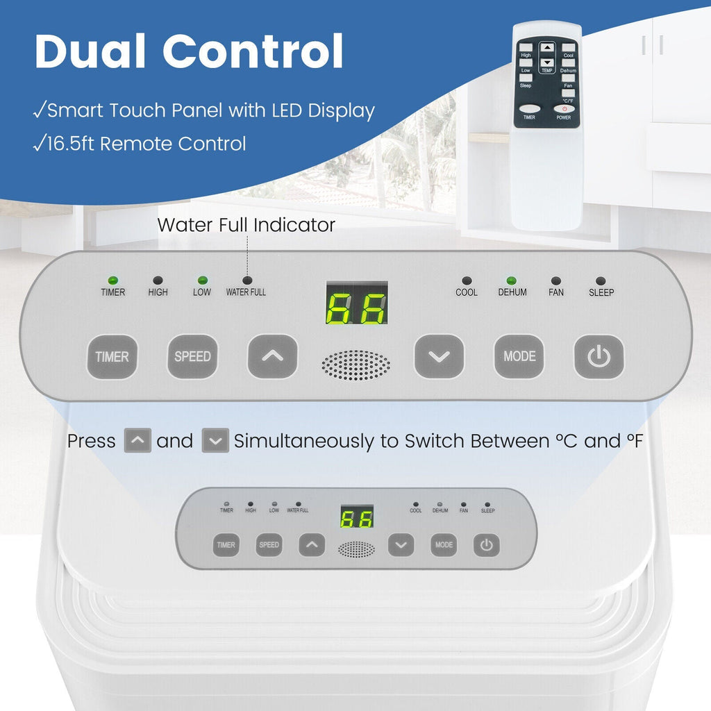 Portable Air Conditioner 5000 BTU Cools 250 Sq Ft with Remote