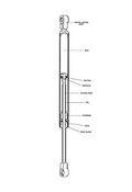 Tokico Y2247 Universal Gas Spring Hood or Trunk shock 16.25" end to end