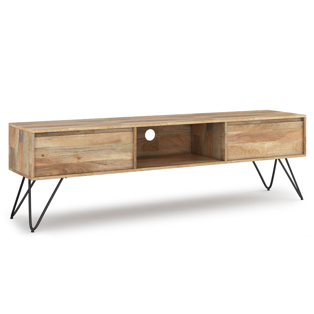 Hunter 68 Inch Wide Solid Mango Wood TV Stand