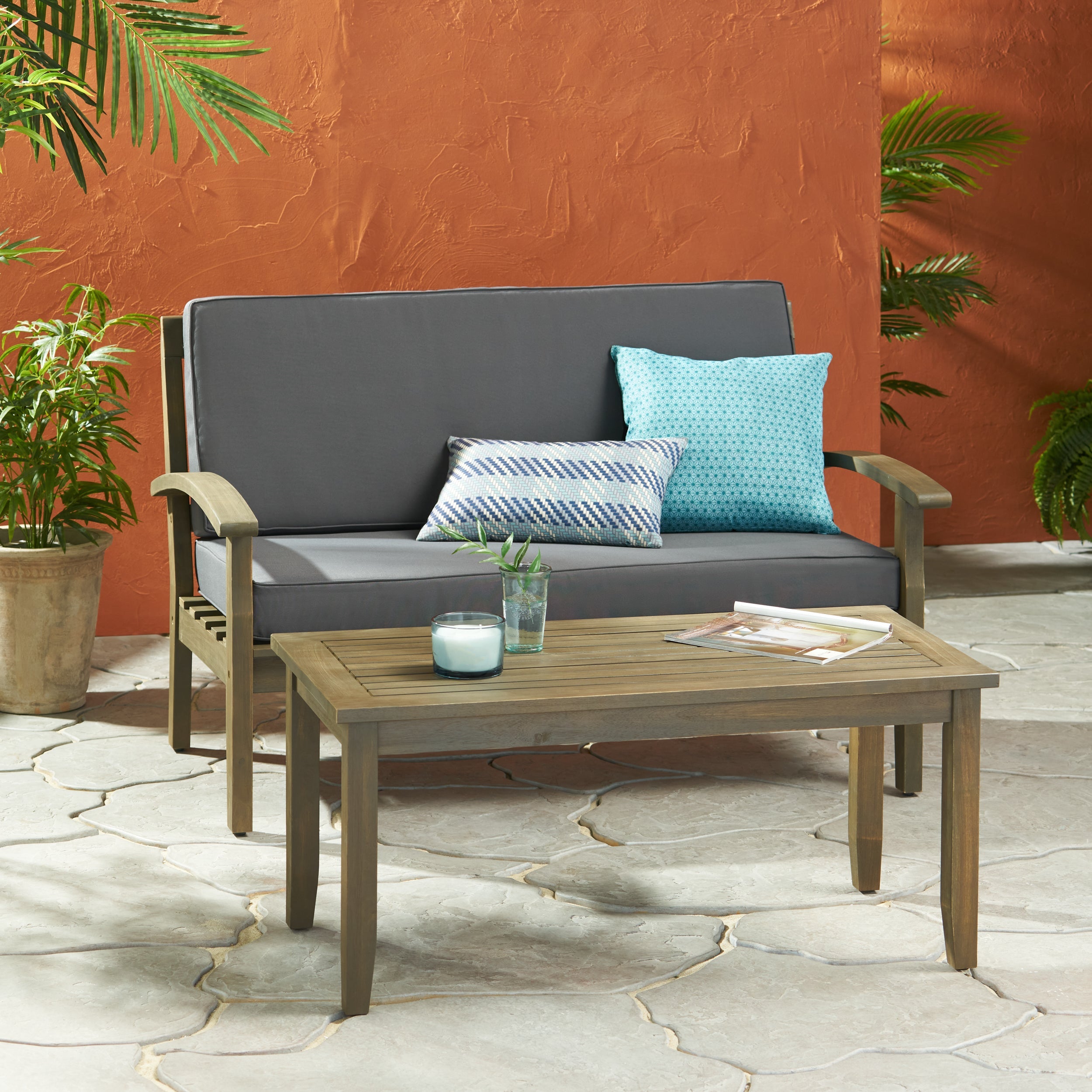 Peyton Love Seat + Coffee Table