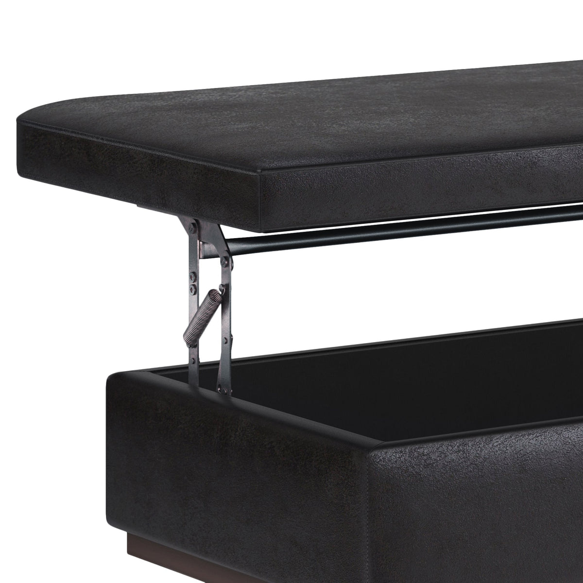 Owen 42 Inch Wide Lift Top Large Coffee Table Storage Ottoman