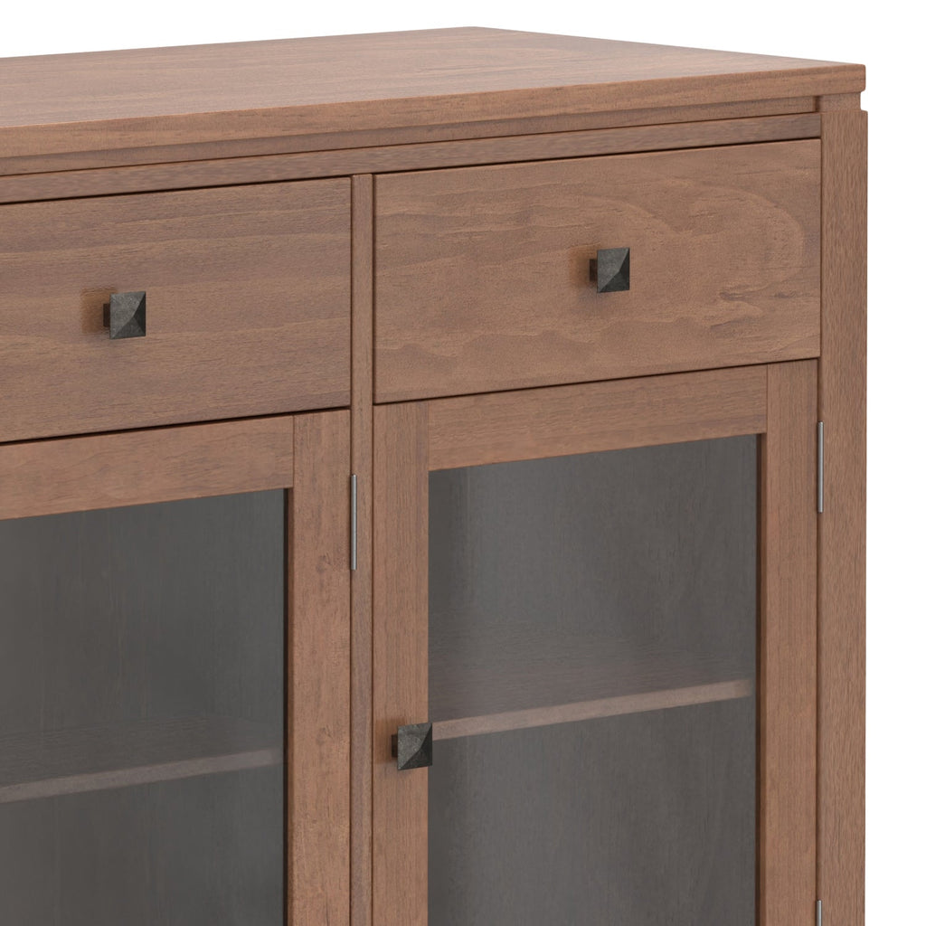 Cosmopolitan 54" Wide Solid Wood Sideboard Buffet in Medium Saddle