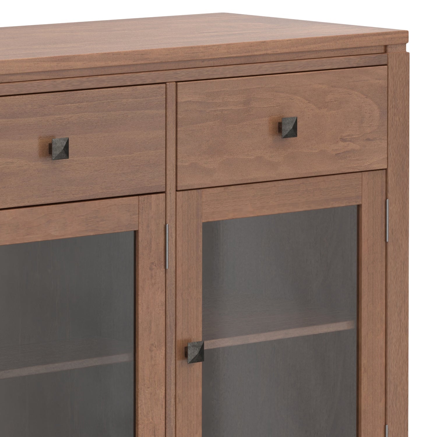 Cosmopolitan 54" Wide Solid Wood Sideboard Buffet in Medium Saddle