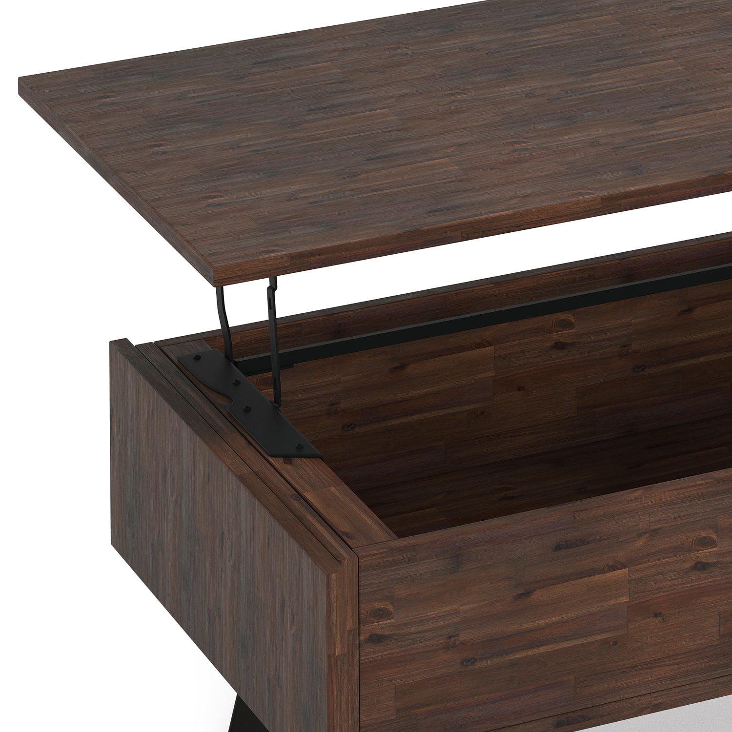 Lowry 48 Inch Wide Solid Acacia Wood Lift Top Coffee Table