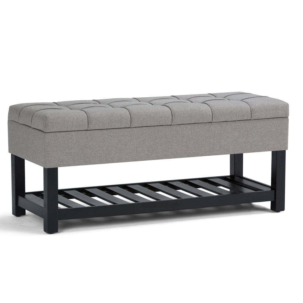Saxon Storage Ottoman Bench - Dove
