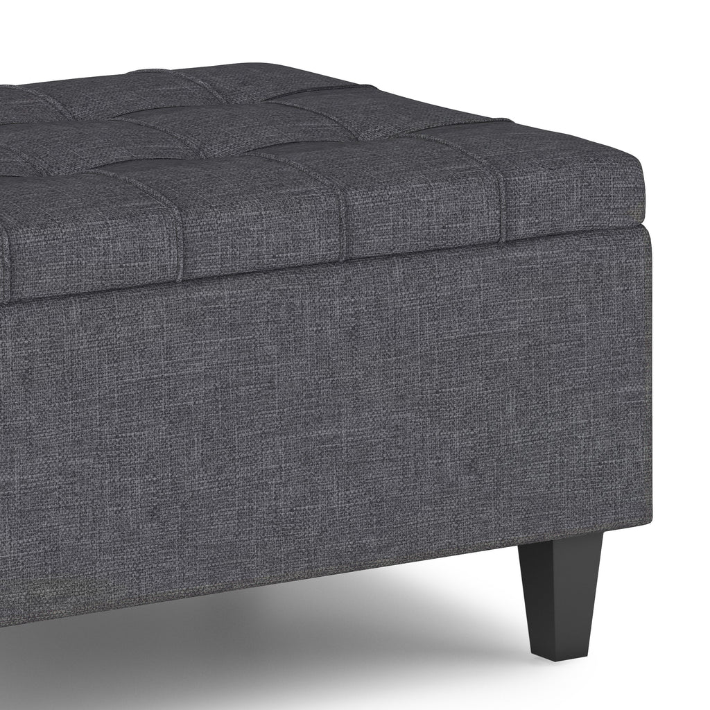 Harrison 34 Inch Wide Small Coffee Table Storage Ottoman