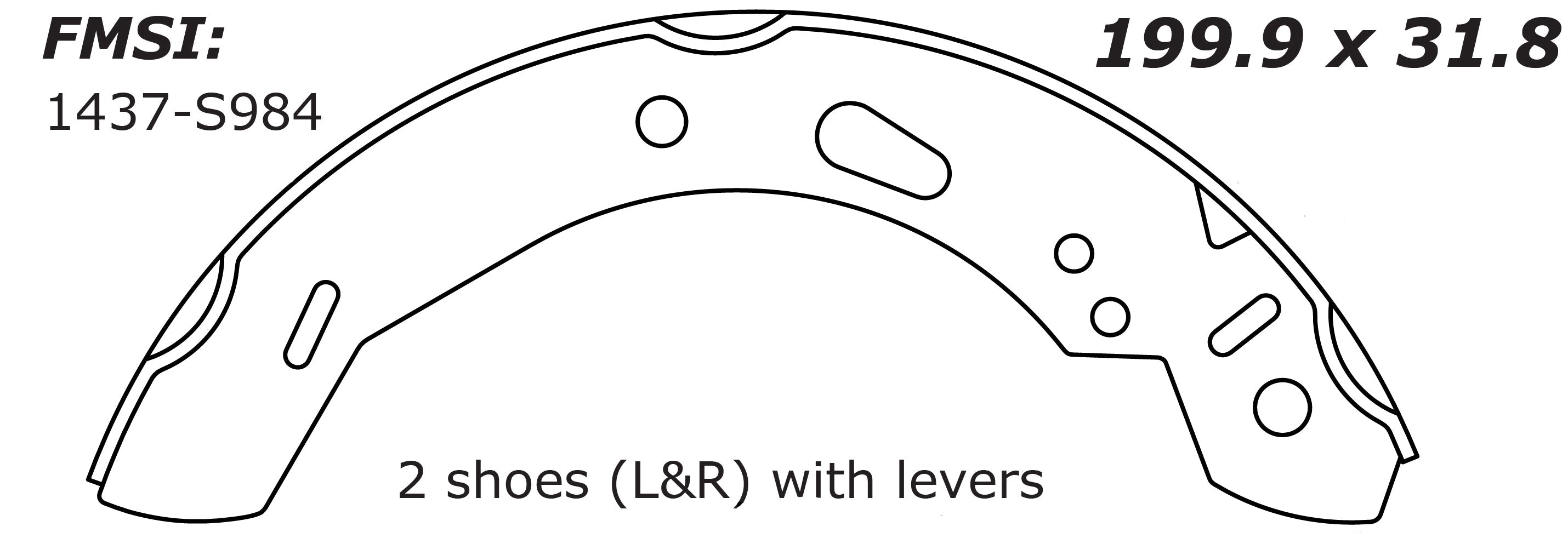 Porterfield Brake Shoes for 2017 FORD FIESTA- Rear Drum