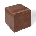 Rockwood 17 Inch Wide Cube Storage Ottoman with Tray