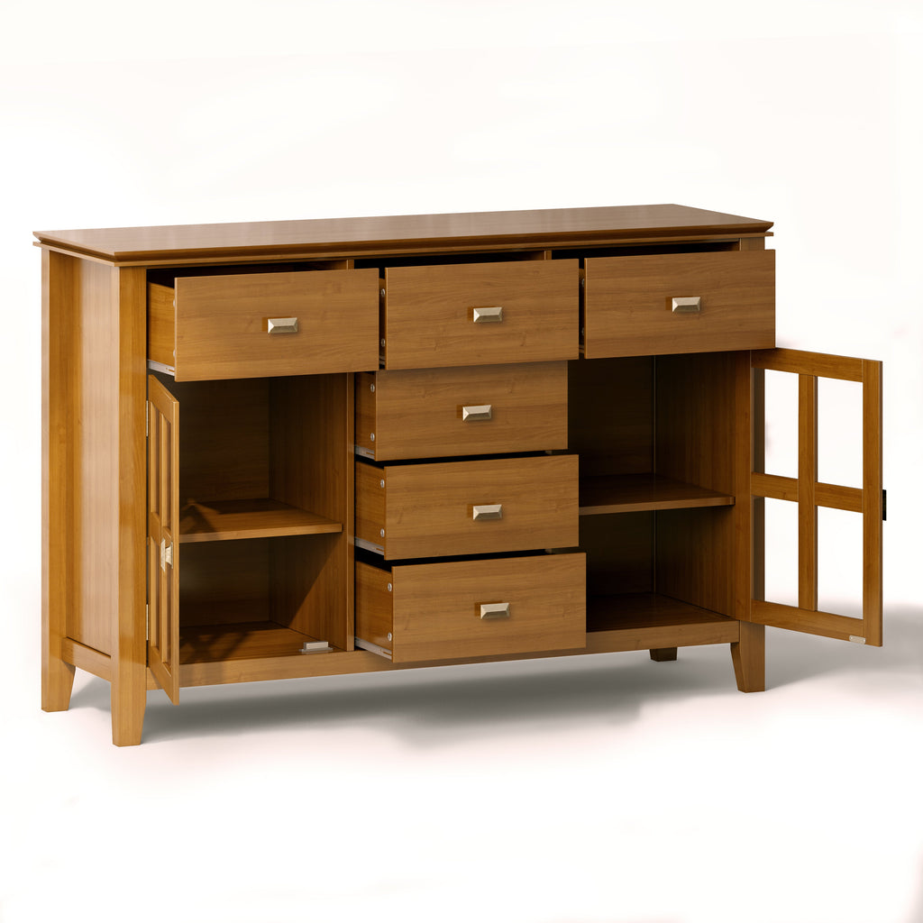 Artisan Solid Wood Sideboard Buffet in Light Golden