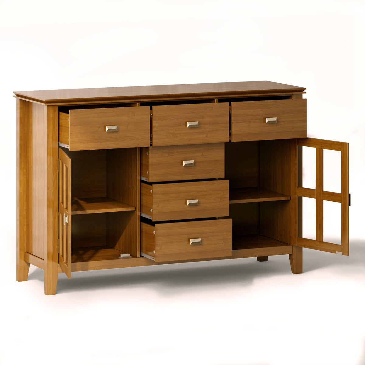 Artisan Solid Wood Sideboard Buffet in Light Golden