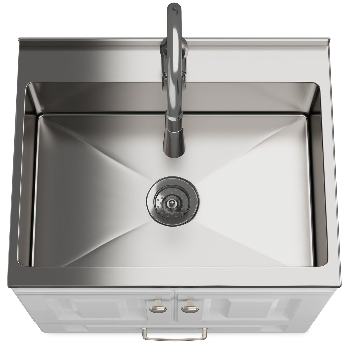 Lawrence 28" Laundry Cabinet with Faucet and Stainless Steel Sink