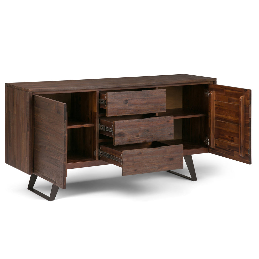 Lowry 60 Inch Wide Solid Acacia Wood Sideboard Buffet