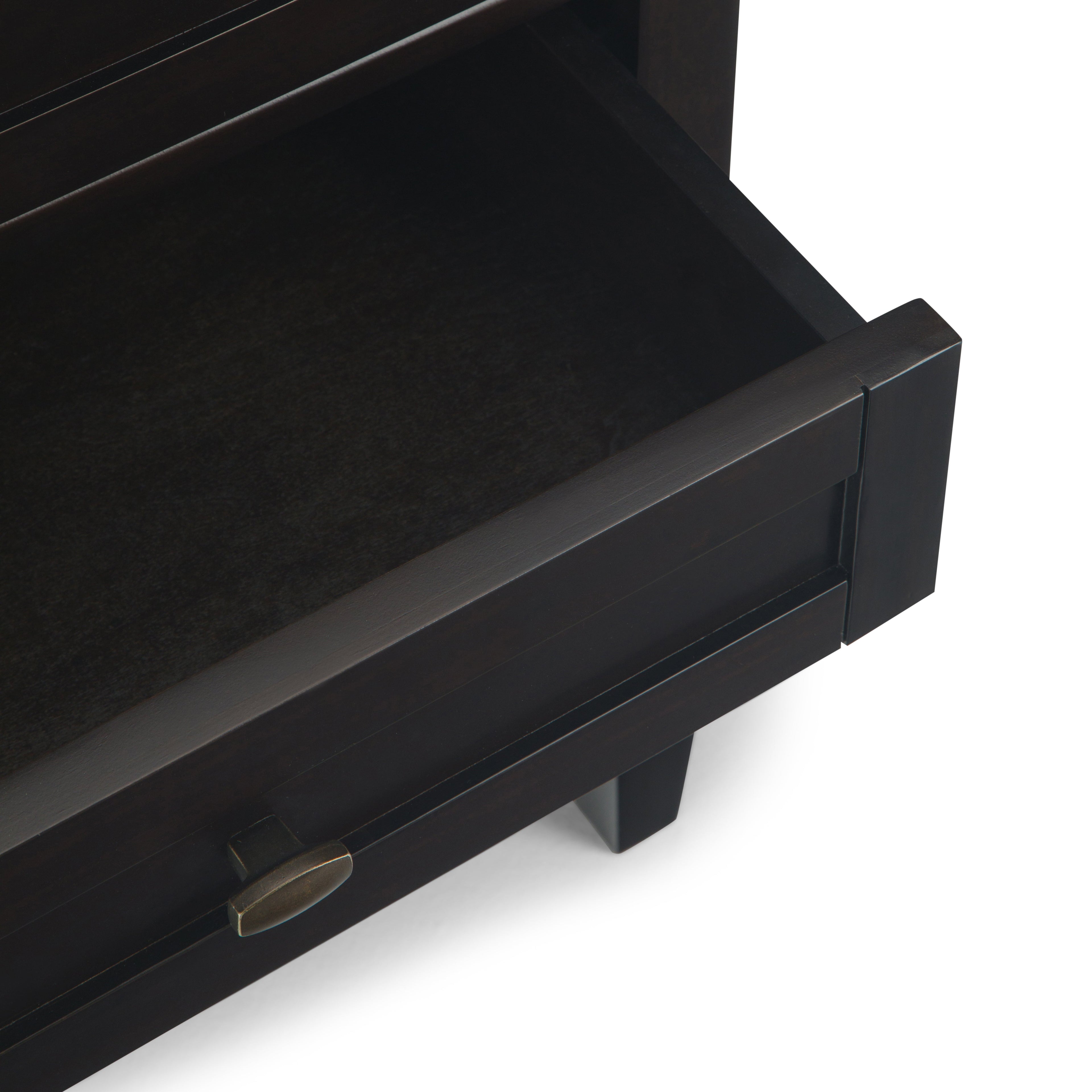 Warm Shaker Solid Wood 24 Inch Wide Transitional Nightstand in Hickory
