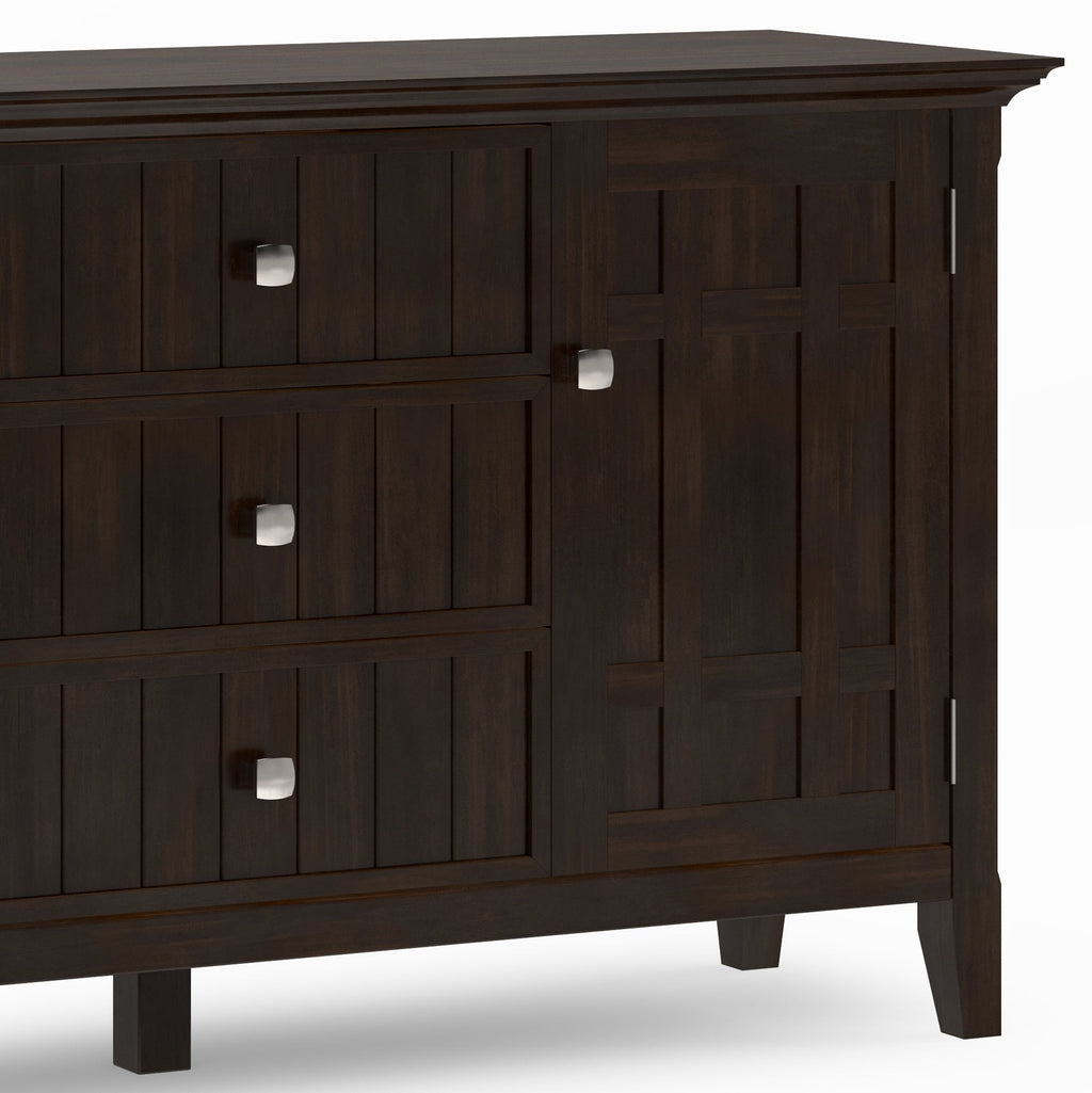 Bedford 54 Inch Wide Solid Wood Sideboard Buffet in Dark Tobacco