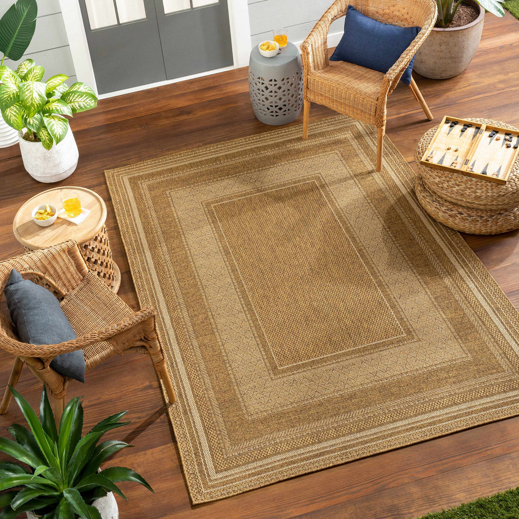 Chael Flatweave Faux Jute Outdoor Rug