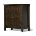 Burlington 30 Inch Wide Solid Wood Low Storage Cabinet in Mahogany