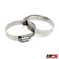 HPS Performance Products HPS Stainless Steel Worm Gear Liner Hose Clamp SAE 80 2pc Pack 4-5/8" - 5-1/2" (117mm-140mm)
