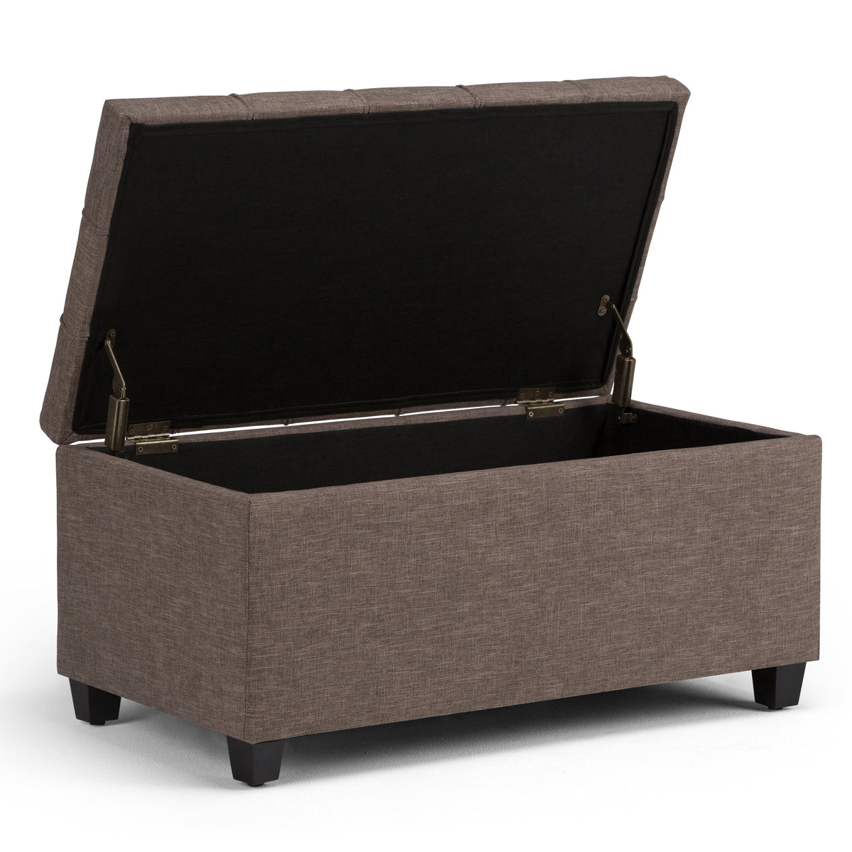 Sienna 33-Inch Wide Storage Ottoman Bench in Fawn