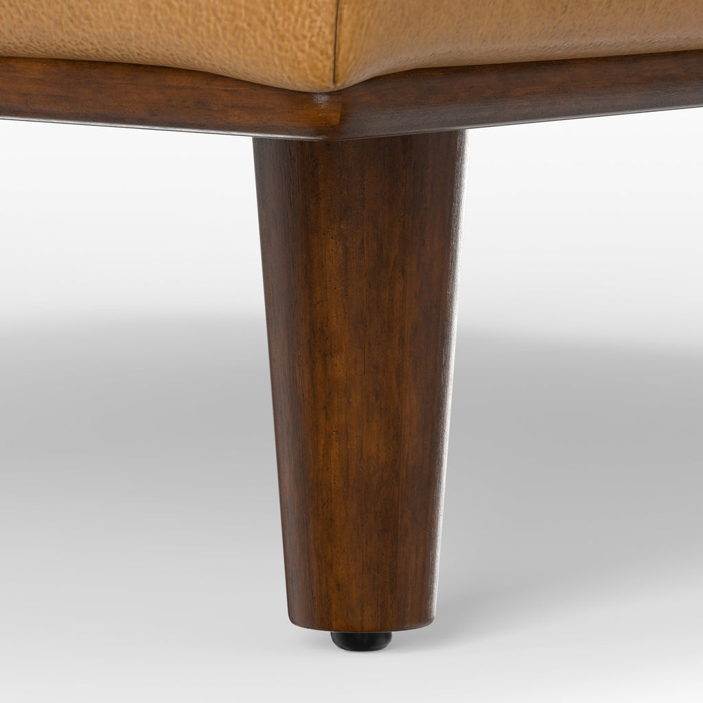 Morrison Ottoman in Sienna Genuine Leather