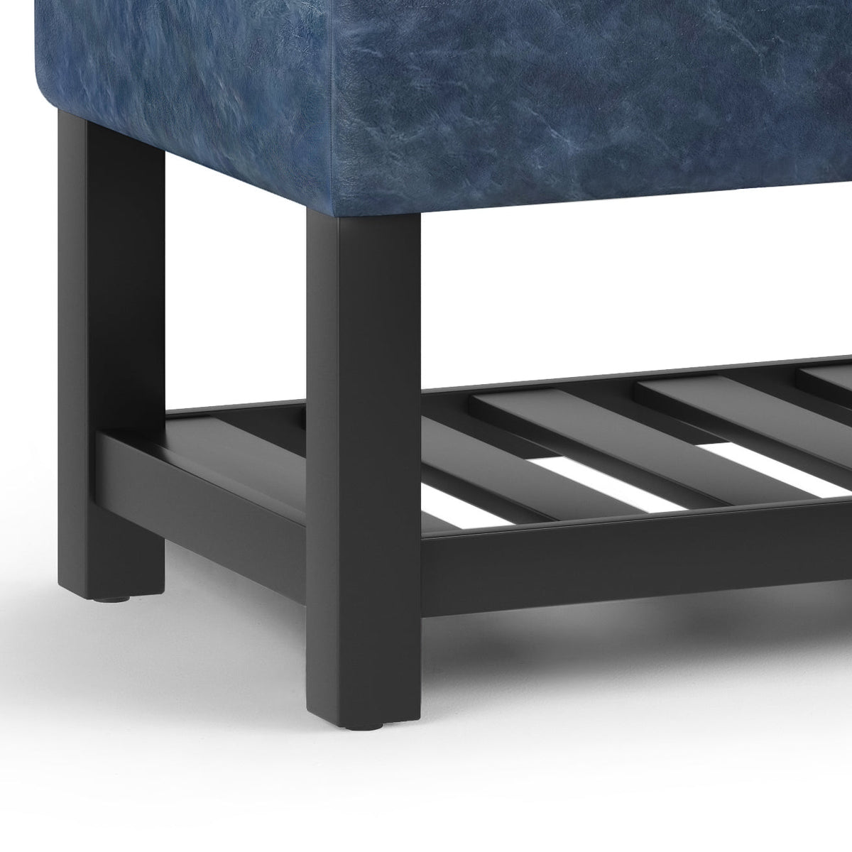 Cosmopolitan - Storage Ottoman Bench with Open Bottom - Denim