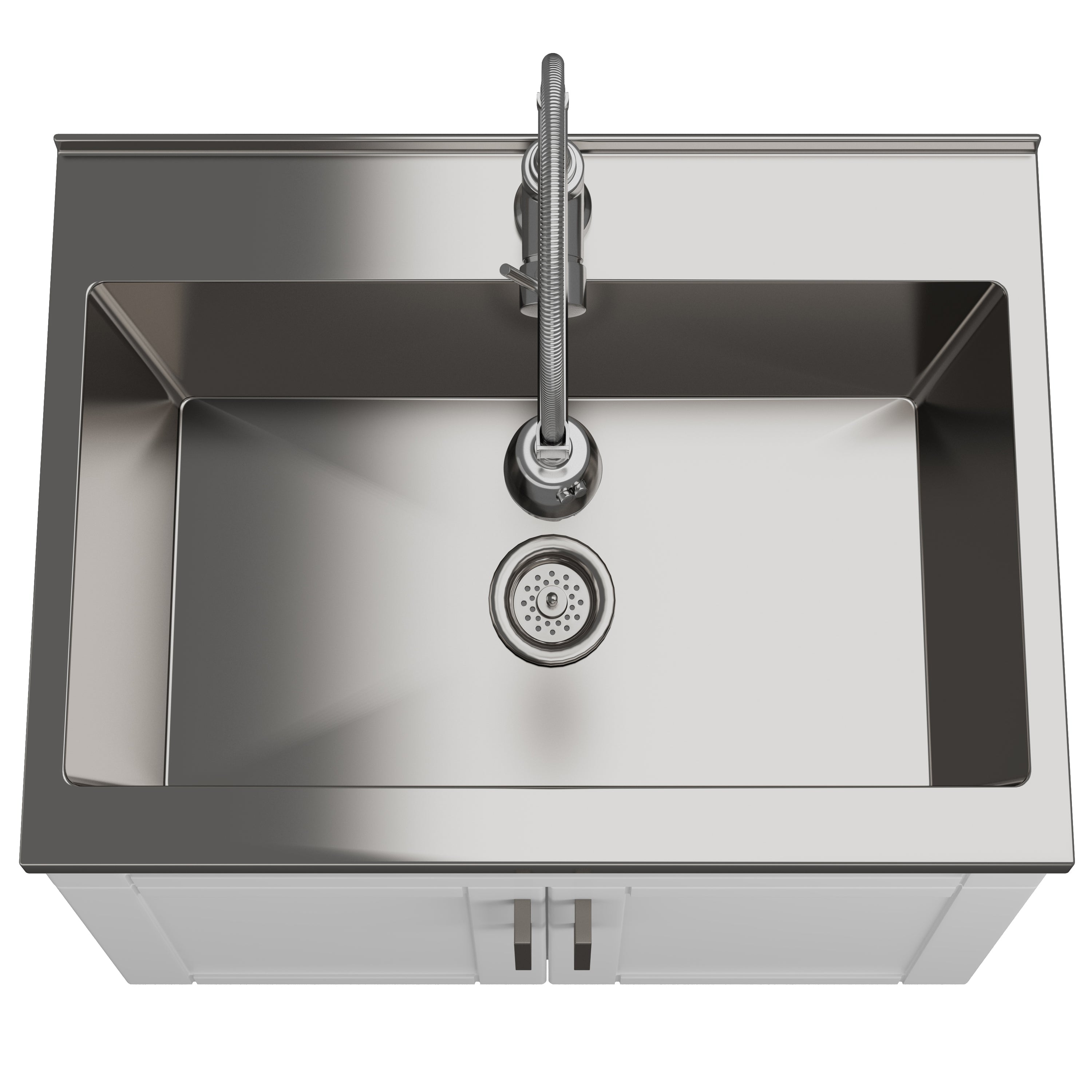 Hennessy Deluxe 28" Laundry Cabinet with Faucet and Stainless Steel Sink
