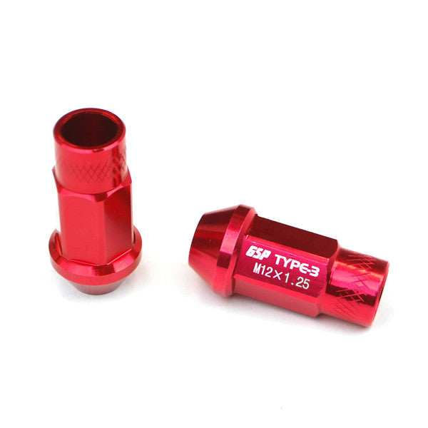 Godspeed Type 3 50mm Lug Nuts 20 pcs. Set M12x1.25