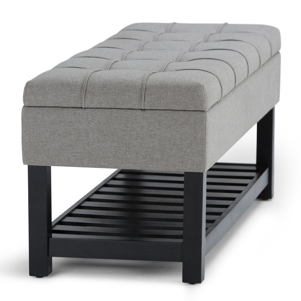 Saxon Storage Ottoman Bench - Dove