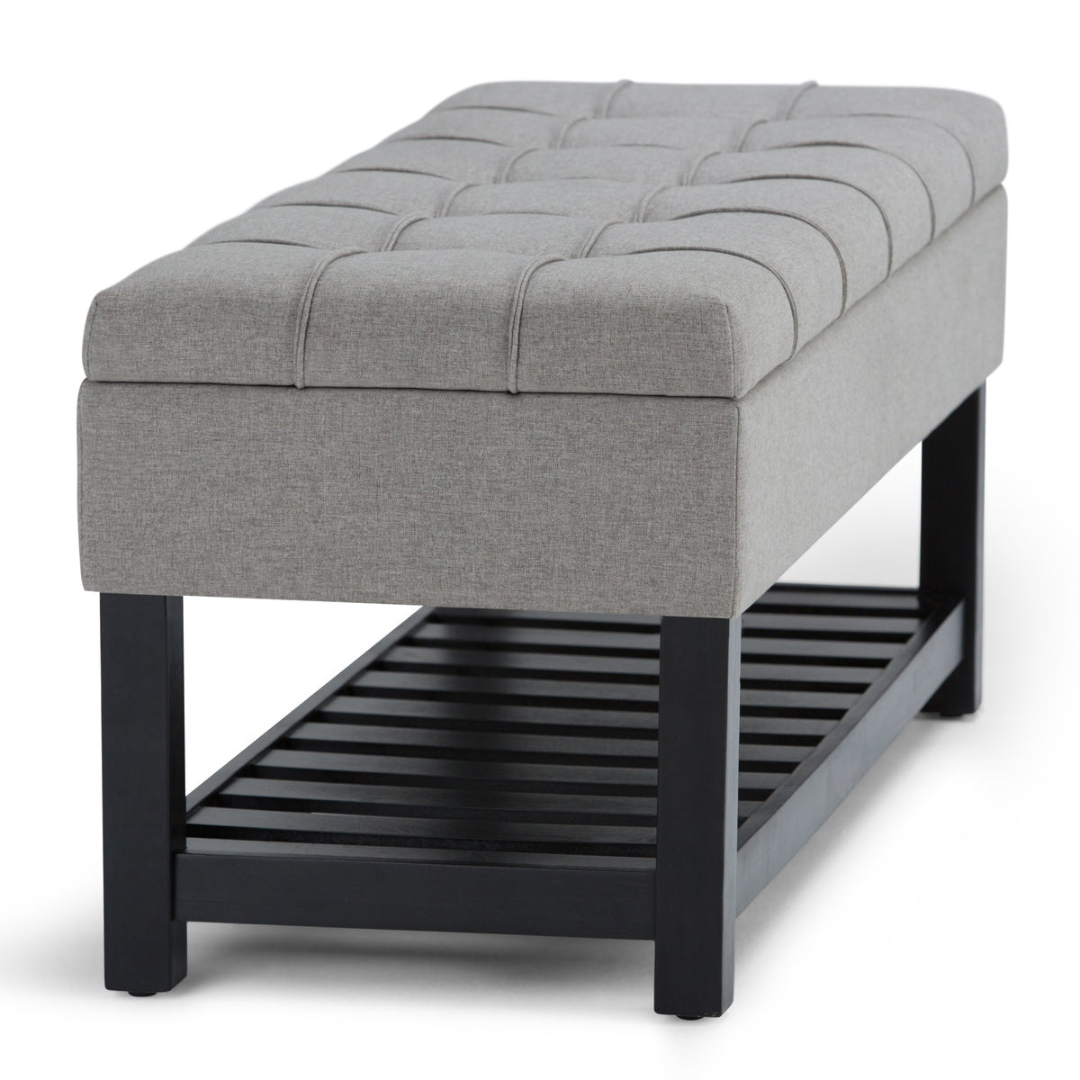 Saxon Storage Ottoman Bench - Dove