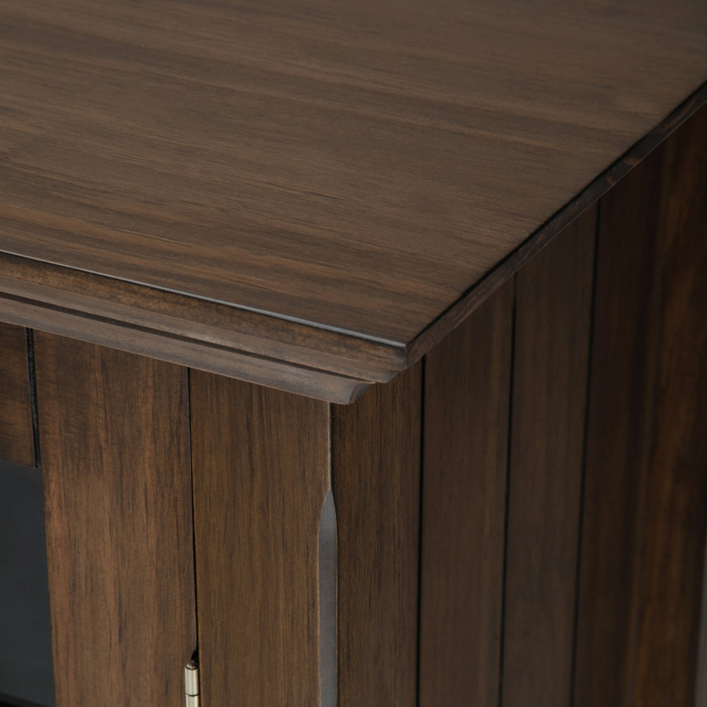 Bedford 39 Inch Wide Solid Wood Medium Storage Cabinet in Rustic